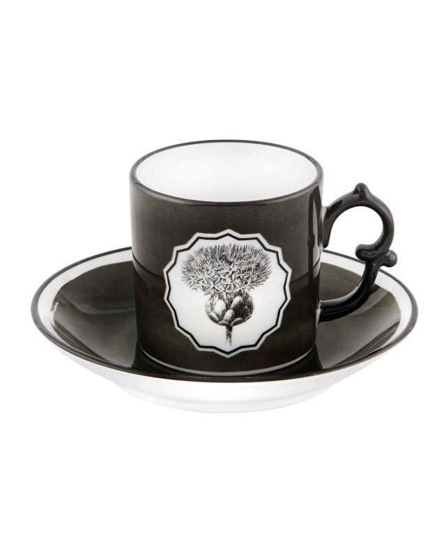 Herbariae Espresso/Coffee Cups & Saucers, Set of 2